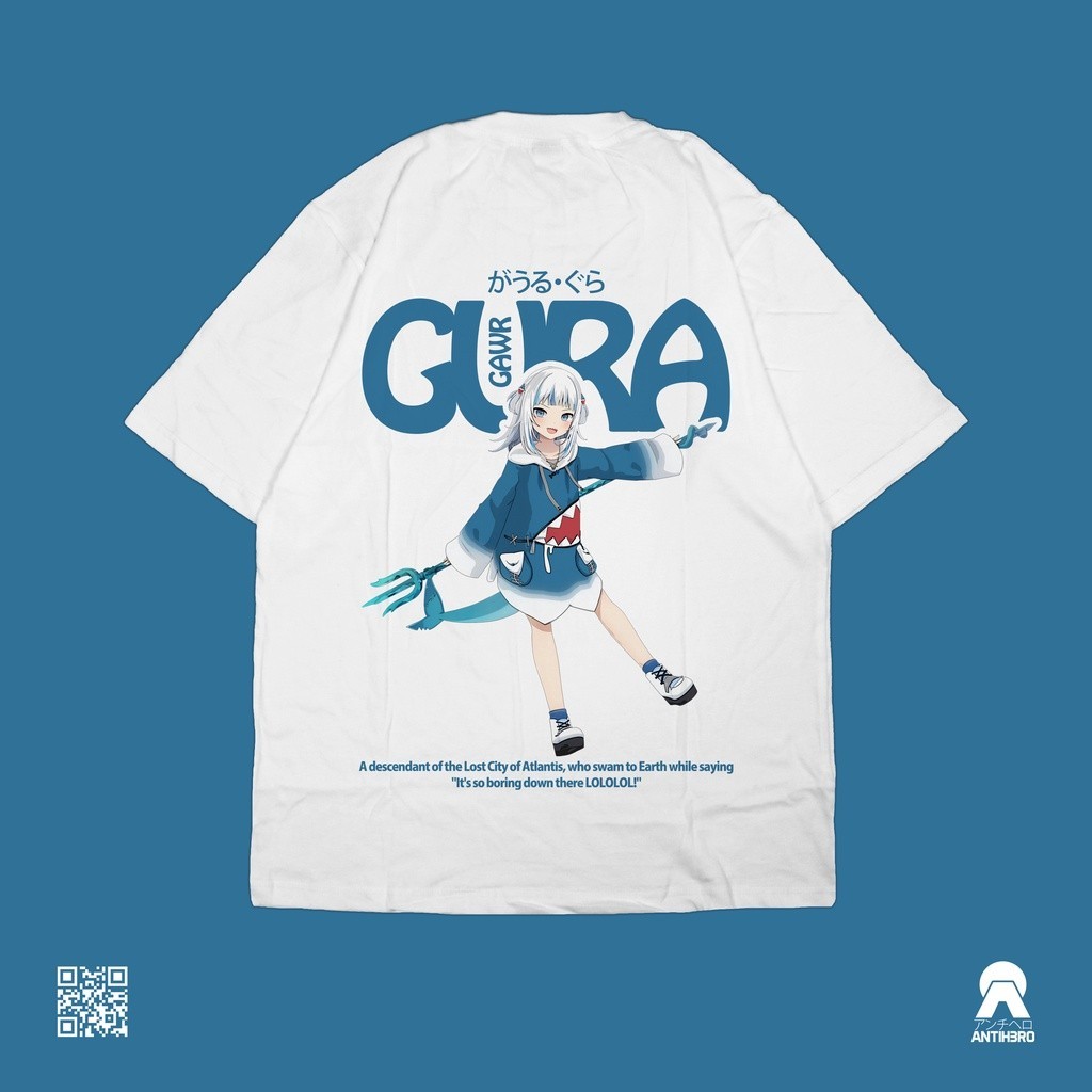Gawr Gura Shark Hololive English Myth Holo EN Kaos Anime Vtuber Baju