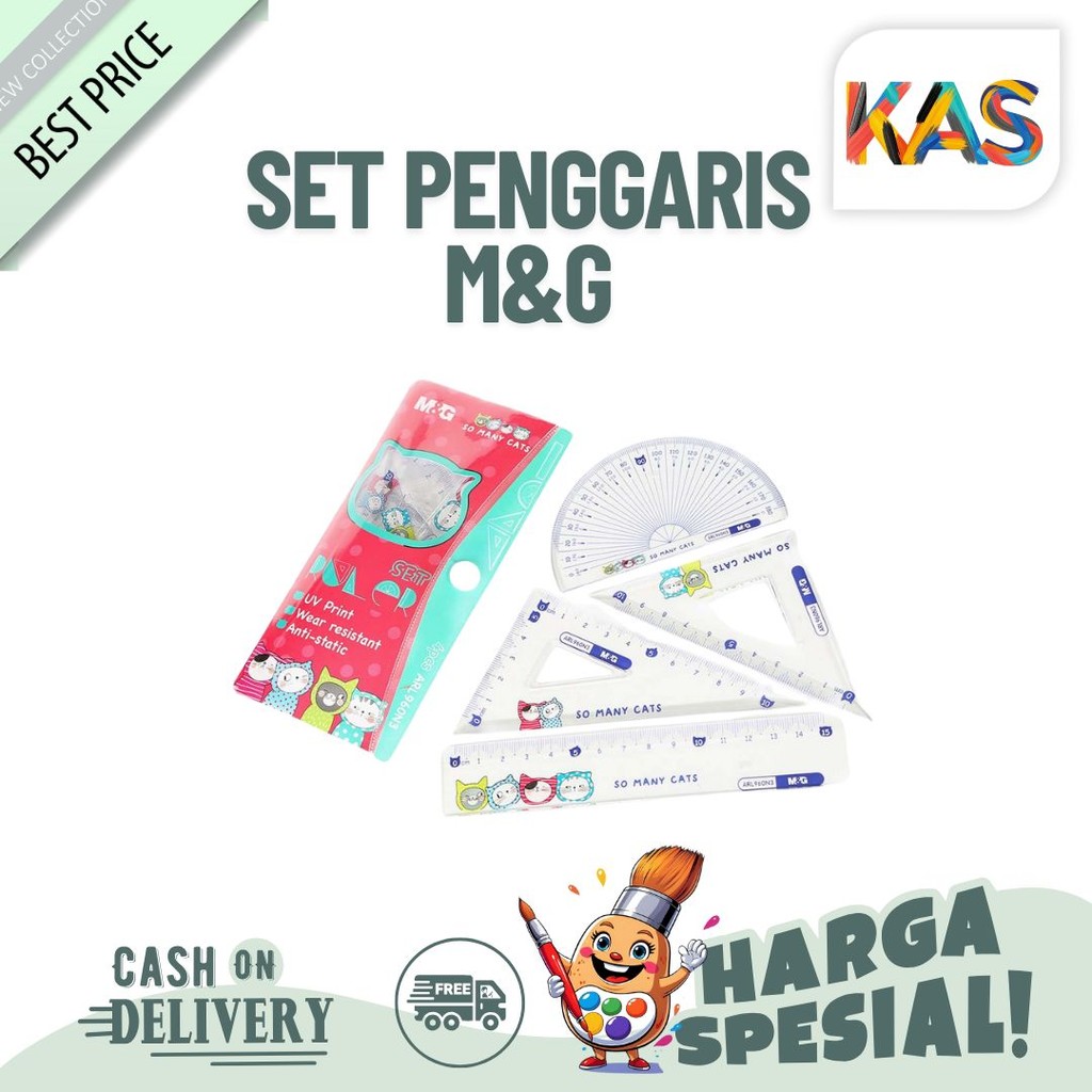 

Set Penggaris M&G So Many Cat #ARL960N3 Penggaris Set Matematika Ruler Seth Math Plastick Set Alat Tulis Sekolah