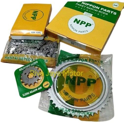 Gear Paket Gir Set + Rantai Honda Cb150r Cb150r Led Cbr Led Cbr 150r 2017 Original Npp Nippon Parts