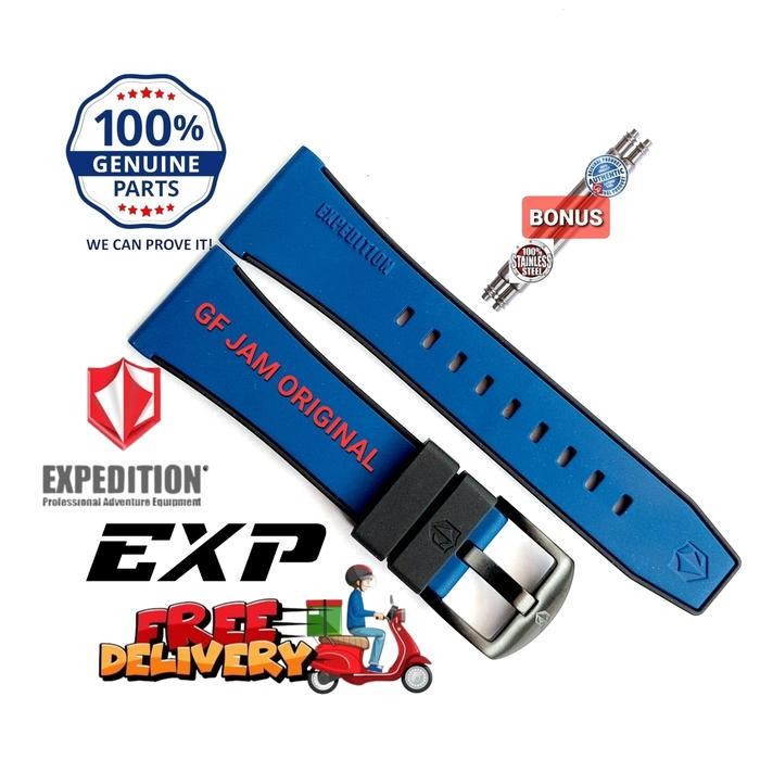 TALI KARET RUBBER 26MM EXPEDITION EXP ORIGINAL E6800 E6811 TWO COLOR - Biru