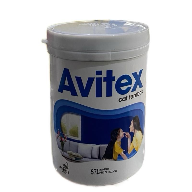 Cat Tembok Interior & Plafon AVITEX 1 Kg – Warna Tahan Lama, Anti Jamur, Tidak Kilap | Cat Gypsum Uk