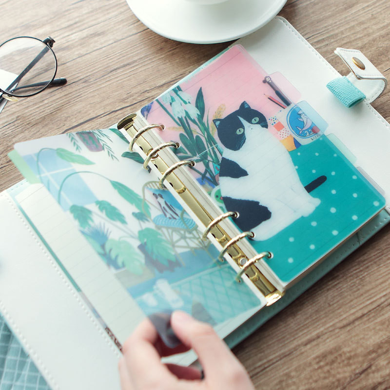 

Cute 6 Rings Paper Index Divider For Binder Planner Notebook Stationery Candy Notebook Paper Divider Accessories A5 A6