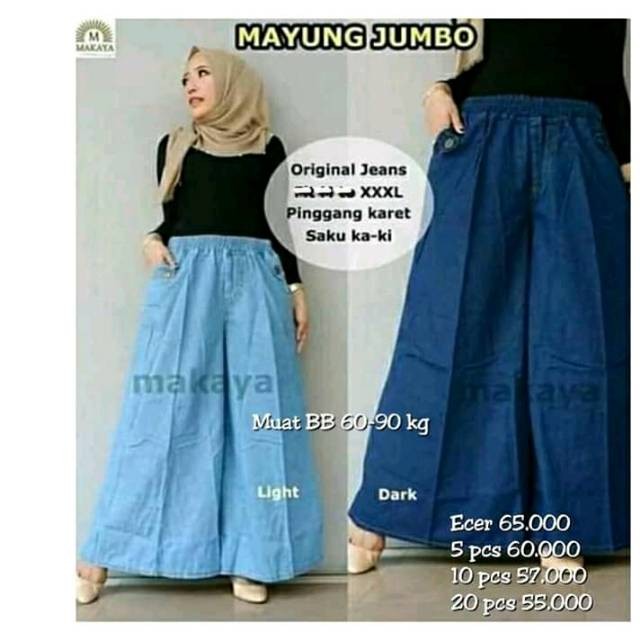 by obie KULOT JEANS MAYUNG JUMBO MUAT BB 50-85