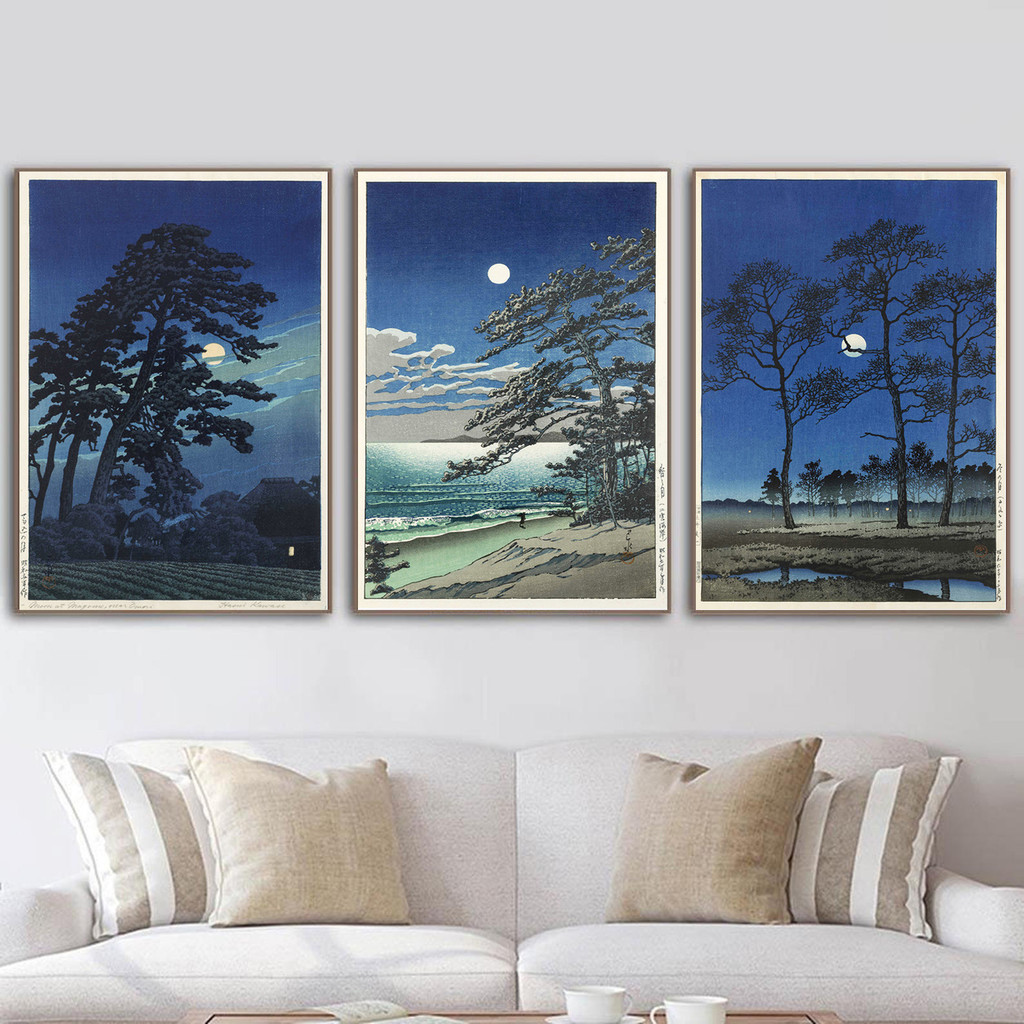 

Japanese Landscape Retro Art Canvas Painting Cartoon Poster Office Wall Painting Living Room Bedroom Home Decoration Mural