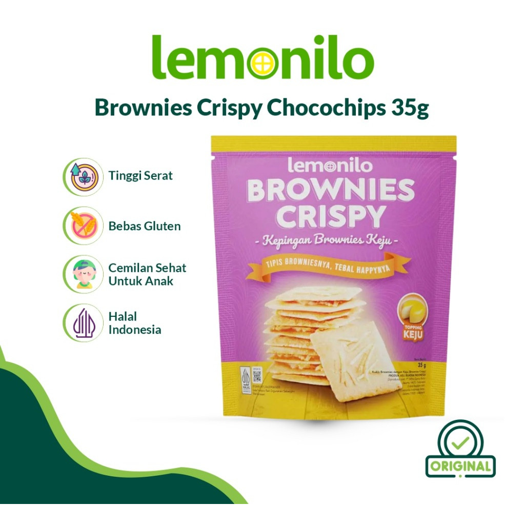 

WP - LEMONILO Brownies Crispy Keju Chocochips Strawberry Snack Gluten Free 35g
