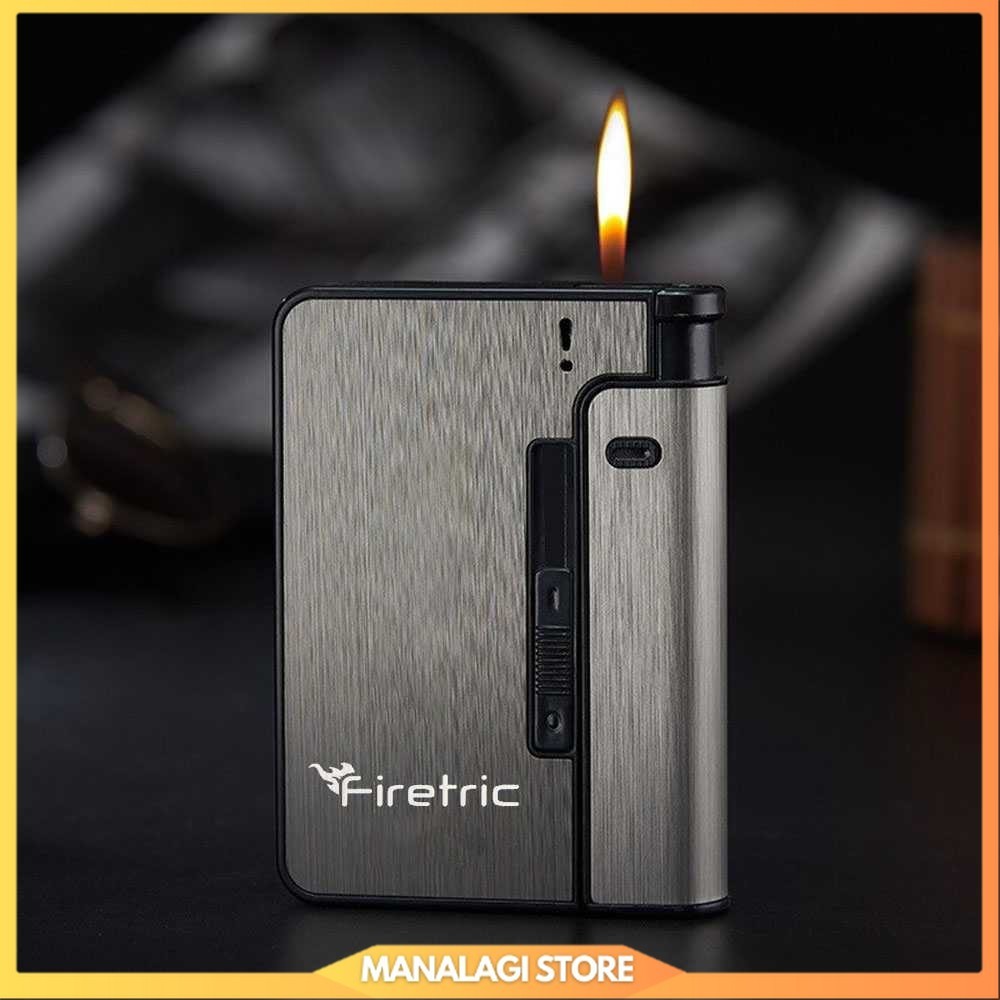 Firetric Kotak Rokok Cigarettes Case with Lighter Slot - JD-YH001
