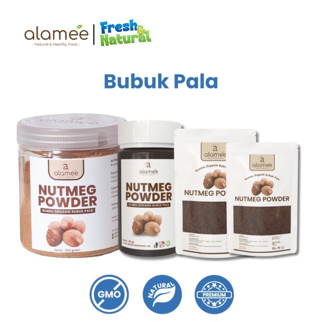 

ALAMEE Bumbu Dapur Pala Bubuk Nutmeg Powder Rempah Murni Asli Tanpa Campuran Organik 250g fresh and natural