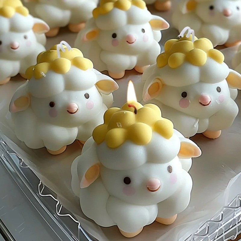 

Sheep Aromatherapy Candle Silicone Mold DIY Cute Pet Fragrance Stone Handmade Soap Handmade Gift Mold