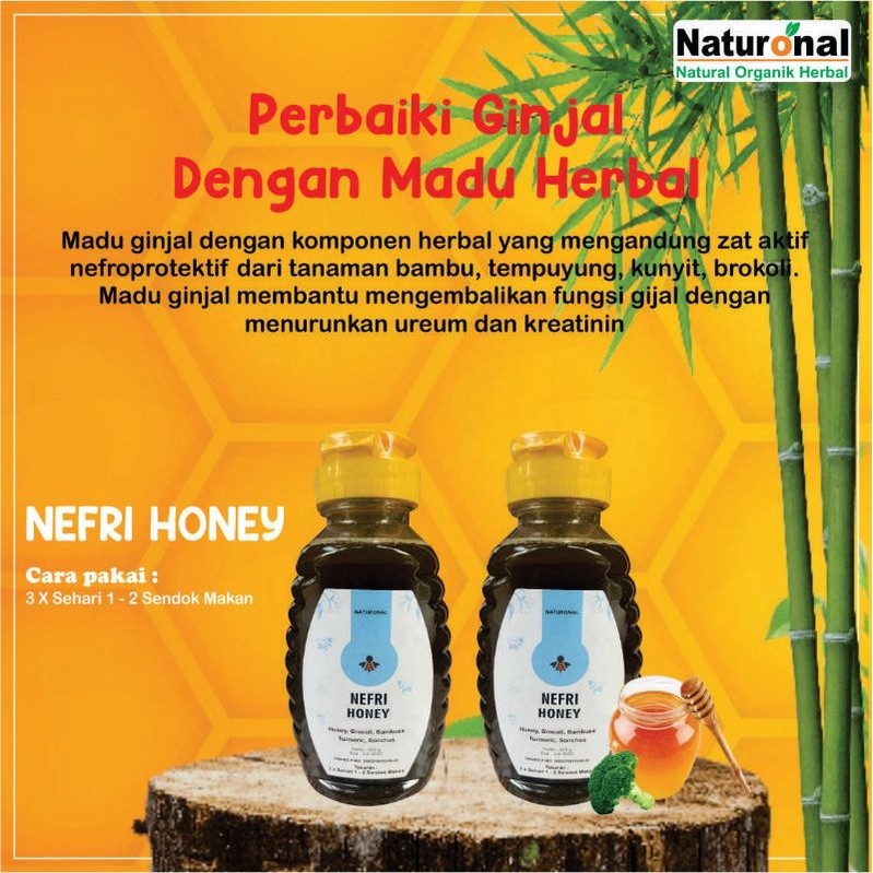 

NEFRY HONEY Madu Alami 100% 325ml – Obat Herbal Gagal Ginjal, Bantu Kesehatan Ginjal & Detoks Tubuh