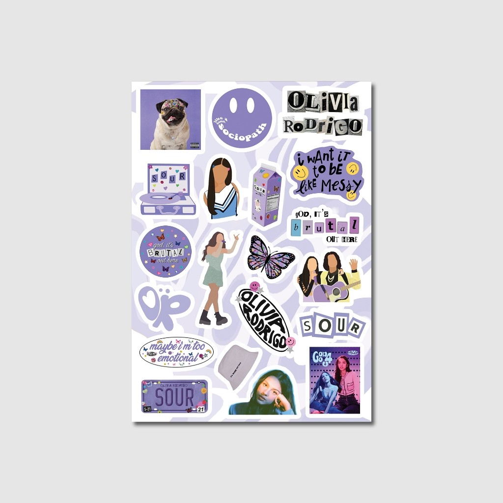

Olivia Rodrigue Sticker Pack | Anti Air Anti Luntur | Aesthetic Sticker Hp Sticker Laptop Helm