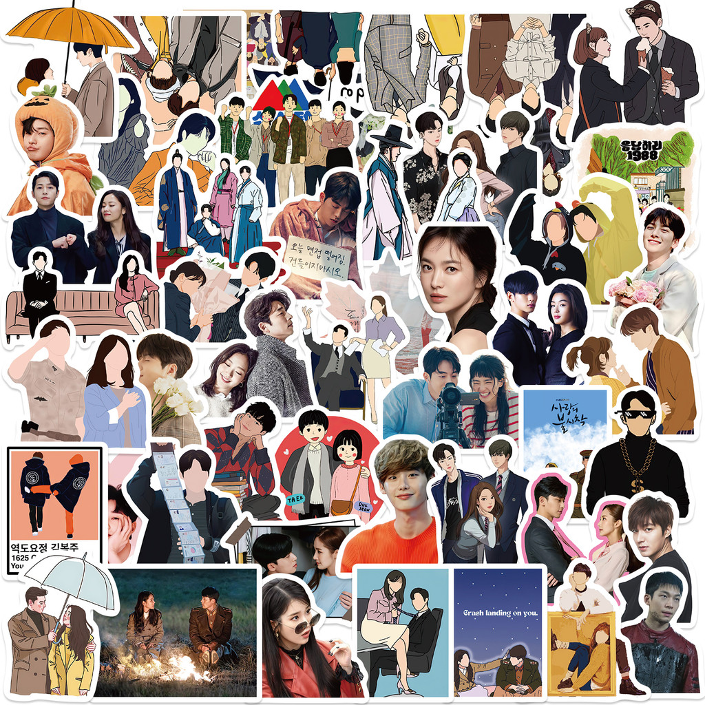 

50pcs Korean Kdrama Hot Star Stickers For Laptop Luggage Skateboard Guitar Scrapbook Waterproof Stickers Funny Graffiti Decals