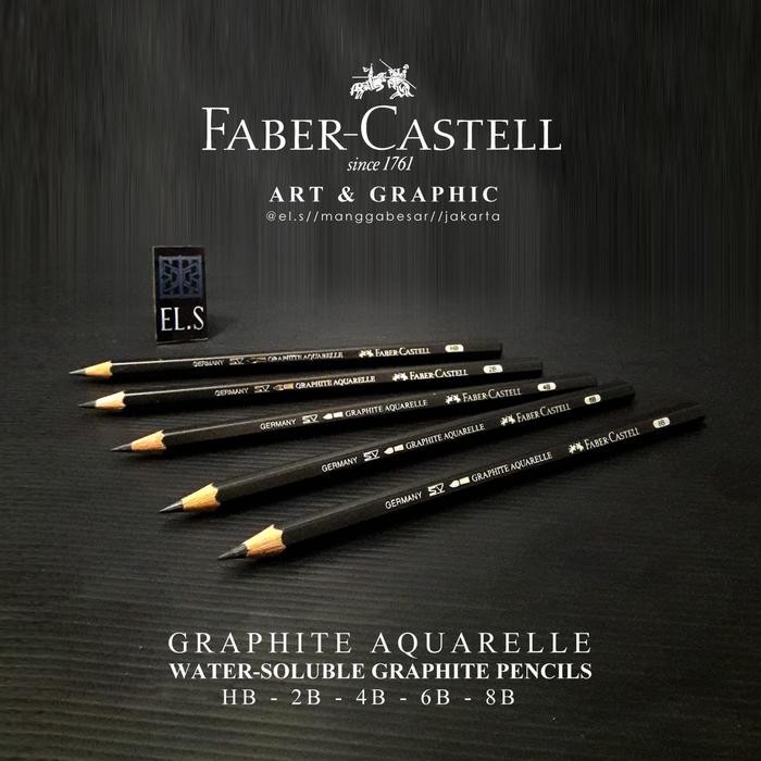 

【M-MT】DISKON!!! Faber Castell Graphite Aquarelle Pencils - 6B