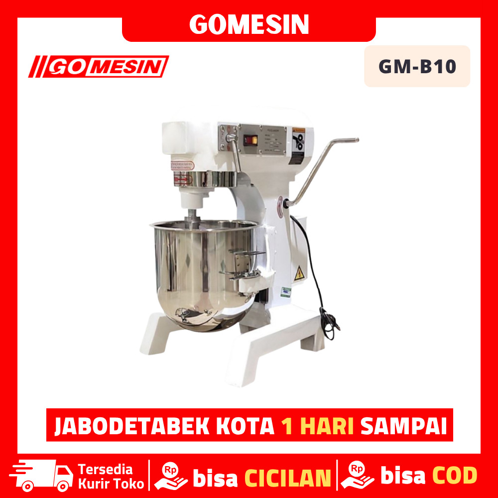 Planetary Mixer 10 Liter Gomesin GM-B10 Mixer Roti 10 Liter Garansi Resmi
