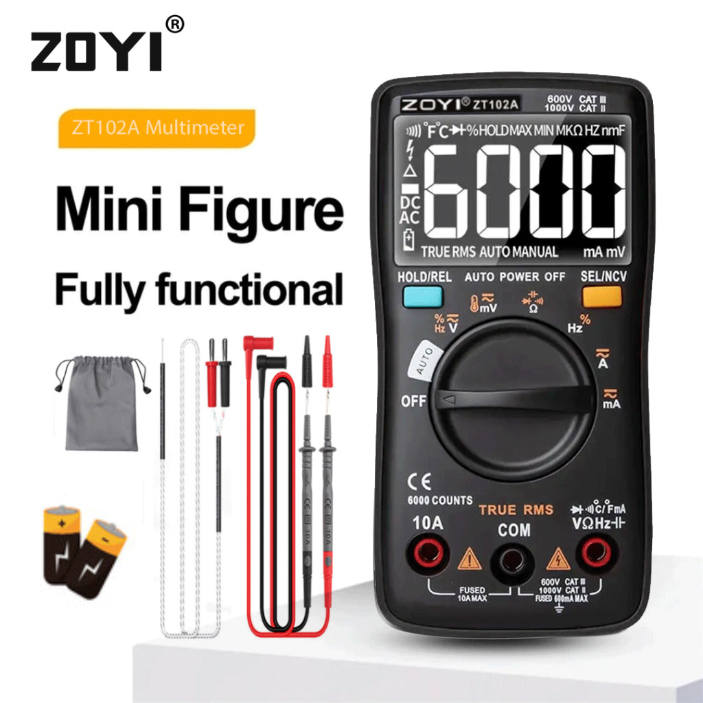 ZOYI ZT102A Upgrade Auto Multimeter Digital Avometer Multitester NCV Original Protect