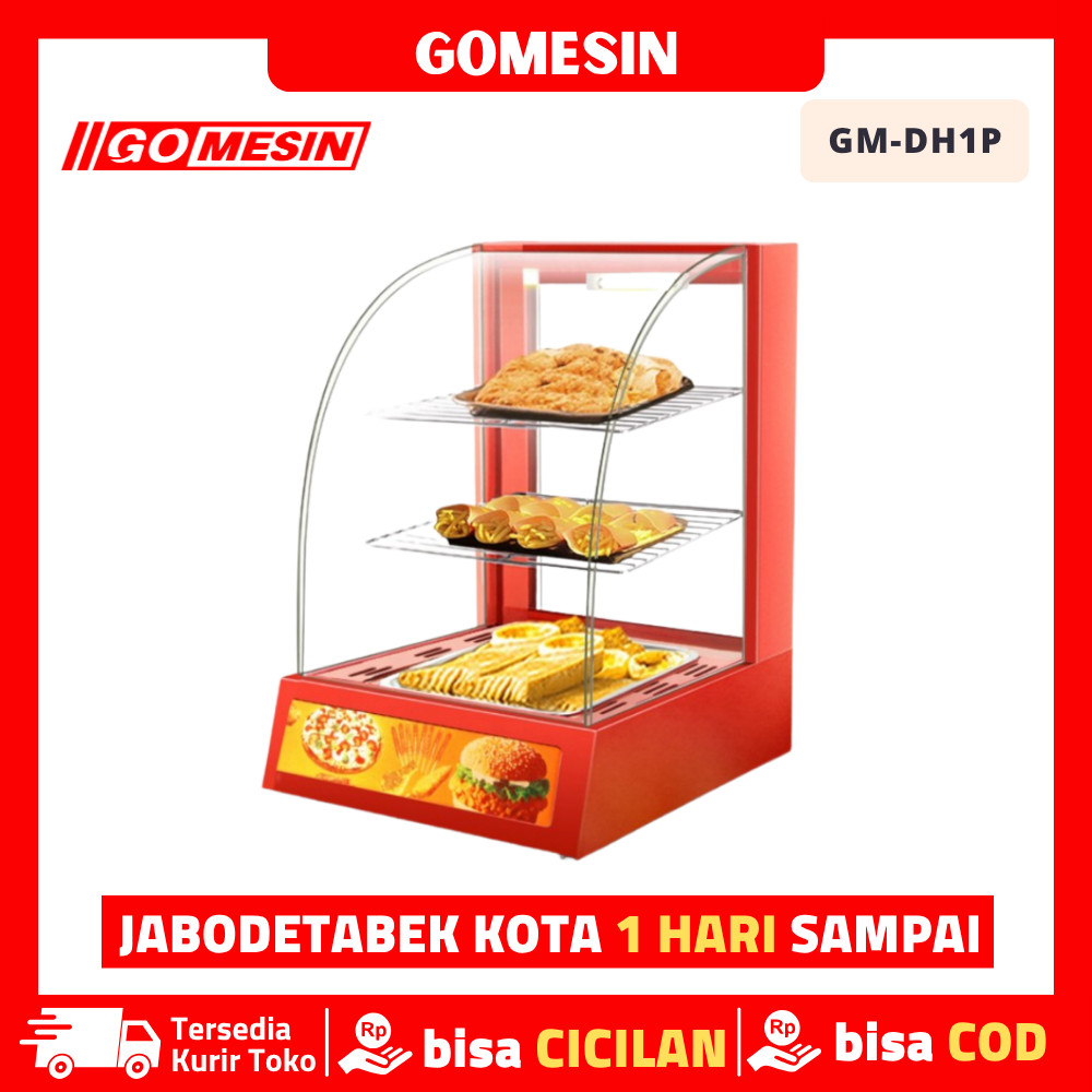 GOMESIN GM-DH-1P Etalase Makanan Penghangat Makanan Original