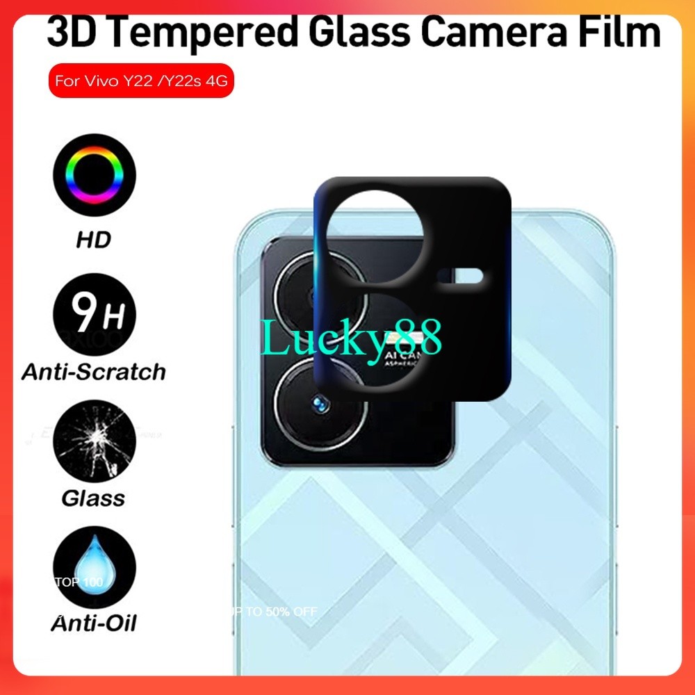 [ Vivo Y12S / Y15S / Y21 / Y21S / Y30 / Y33S / Y50 / Y75 5G ] TEMPERED KAMERA 3D / LENS PROTECTOR / 