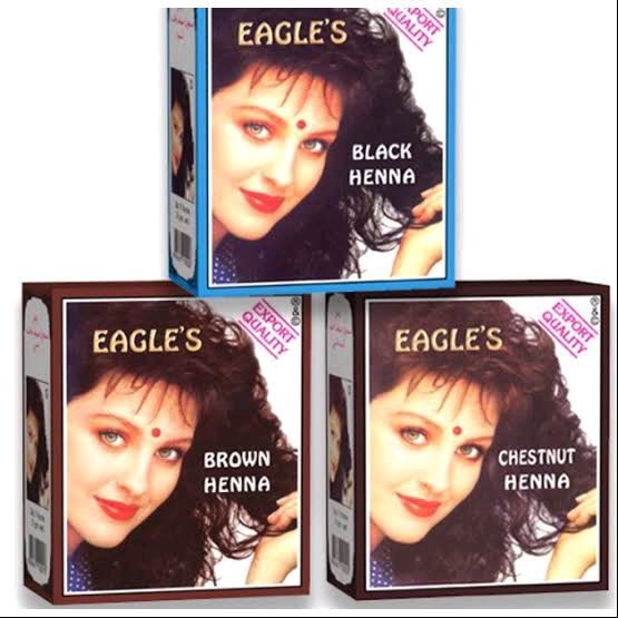 Henna Eagle Warna Rambut Chestnut Black Brown Burgundy Pewarna Rambut Halal Aman Henna Herbal