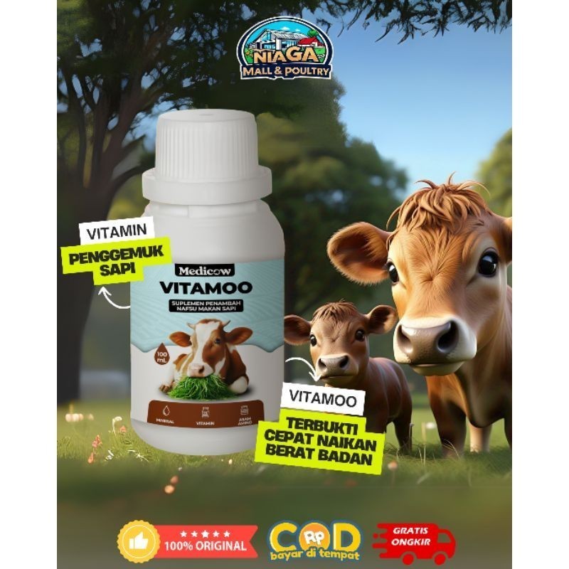 Medicow Vitamoo Vitamin Sapi Meningkatkan kesehatan dan kesuburan sapi