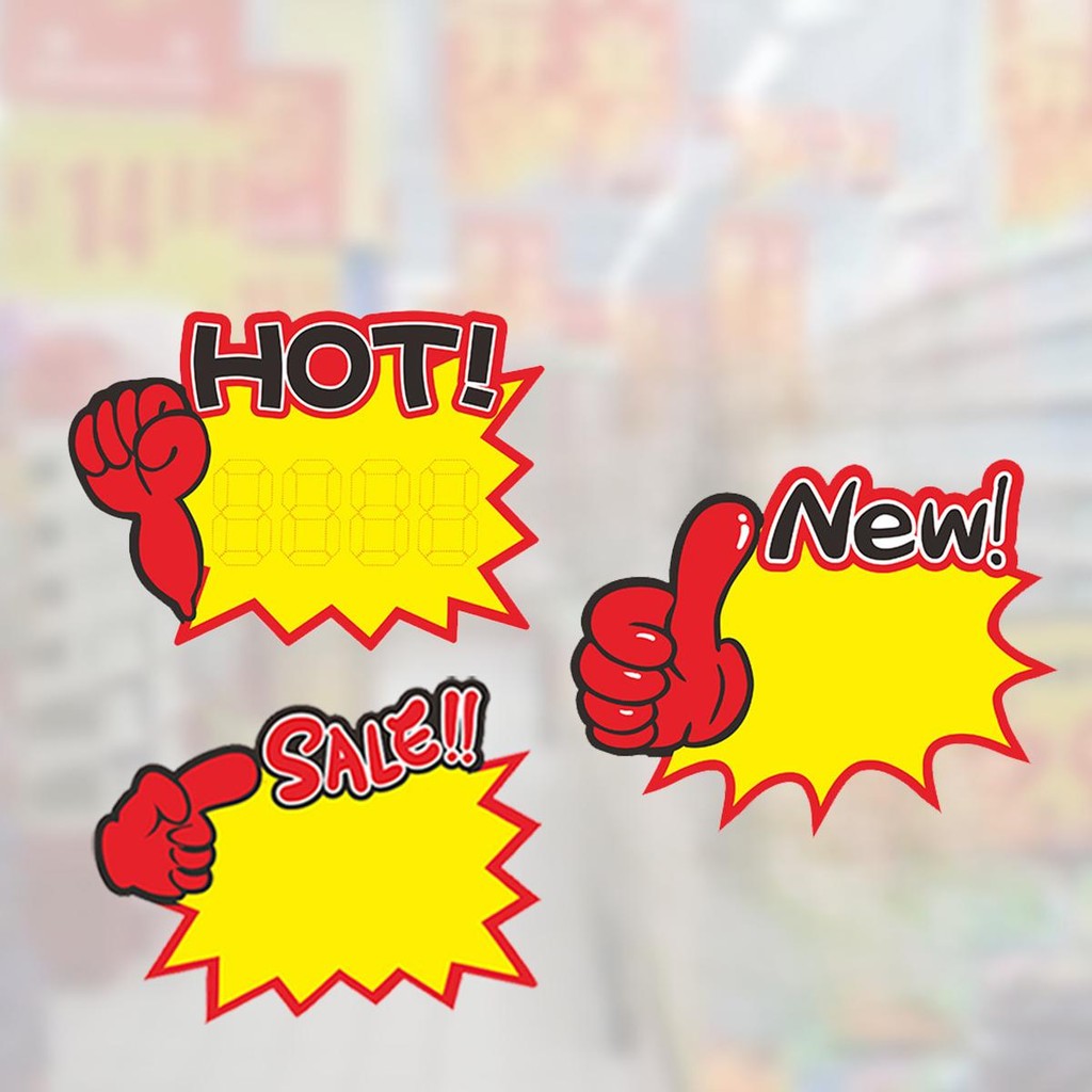 

NEW/HOT/SALE Price Tag 15*11cm label harga pop card Explosion stickers kartu promo Cocok untuk menandai harga buah dan sayur