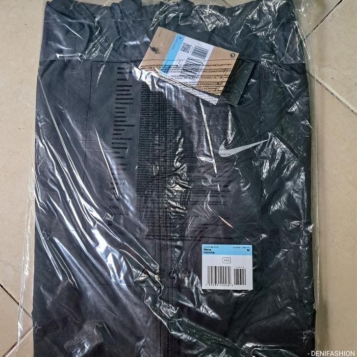 Jaket Olahraga Original Nike Full Zip Hoodie Hitam Black Jaket Training Running Gym Branded