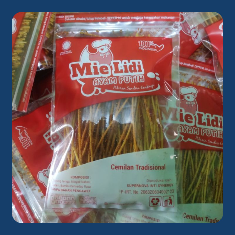

Mie lidi ayam putih | Snack Gaul | 50 pcs