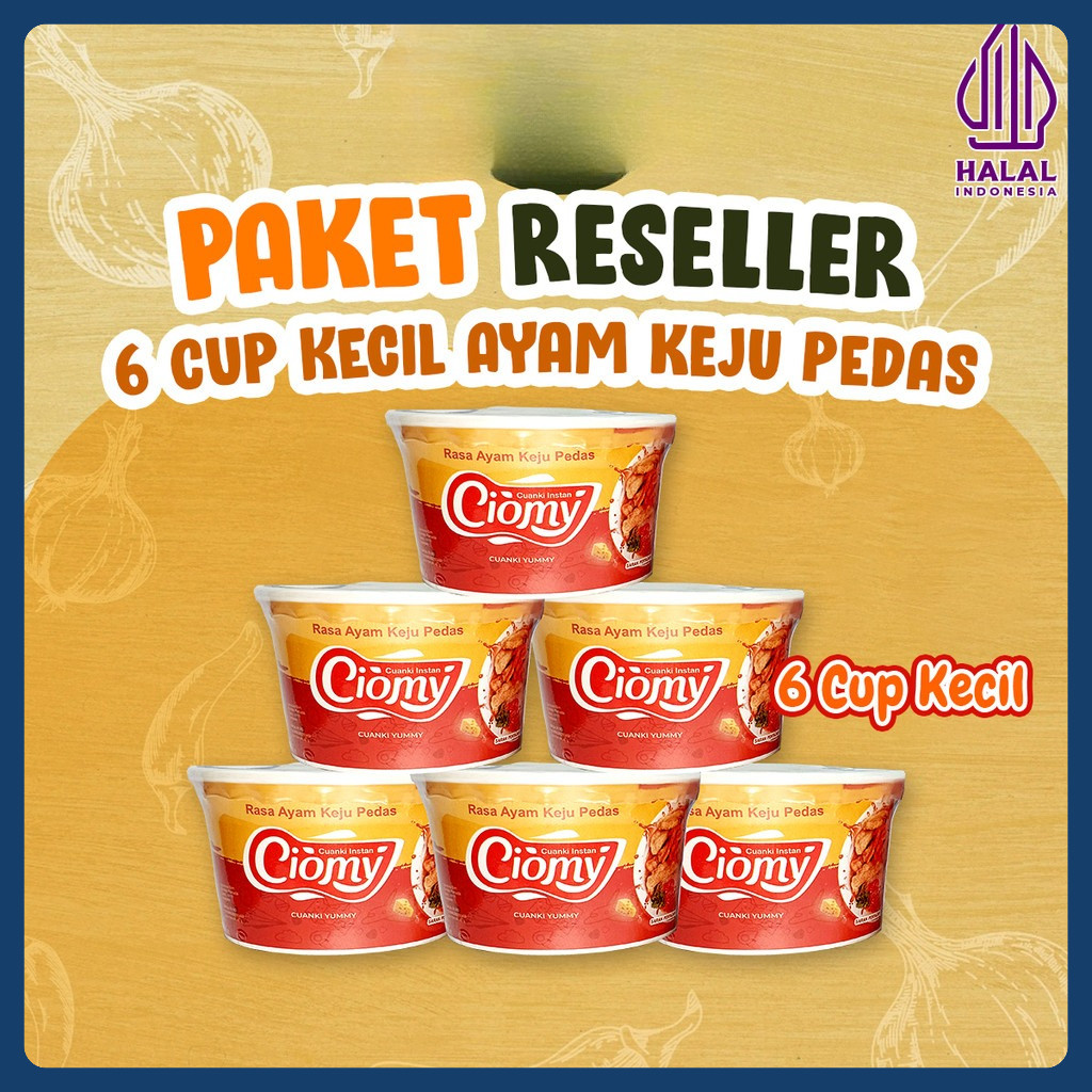 

Mpok Sur - Paket Bundling Ciomy Cuanki Ayam Keju Pedas Kemasan Kecil 40 Gram Isi 6 pcs