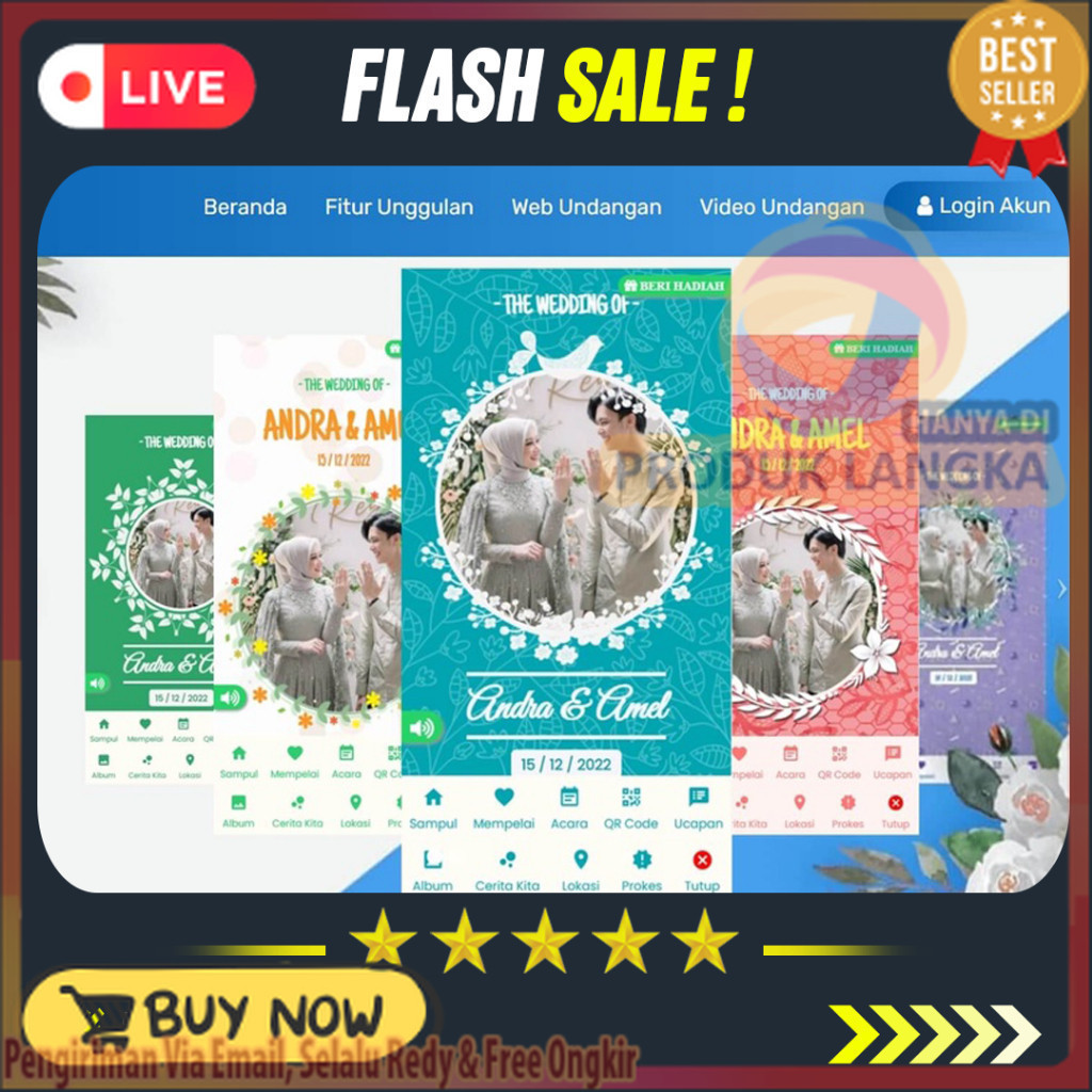 Turun Harga Source Code Software Website Undangan Digital Online Kekinian SiDoiNikah V3 Pernikahan S