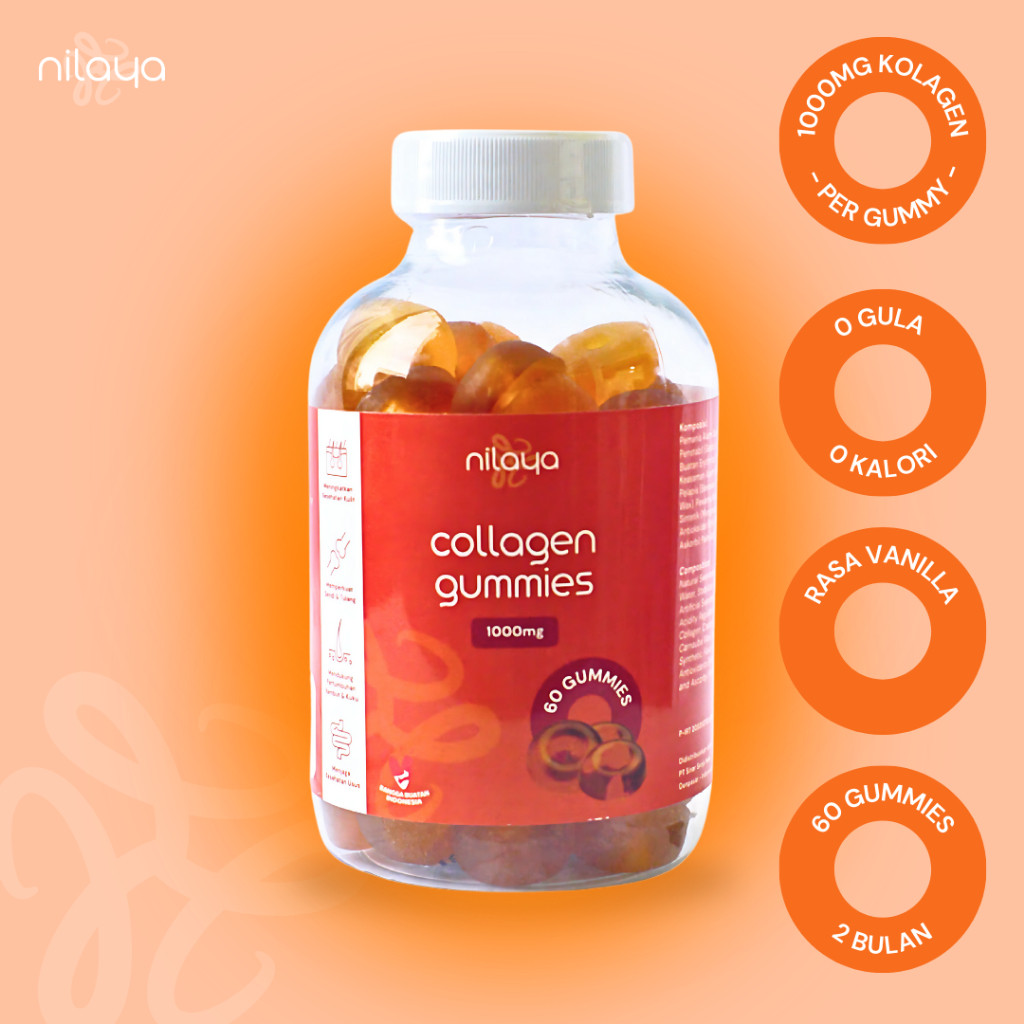 

Collagen Gummies - 1000mg per Gummy! Collagen Sapi Terhidrolisis Penyerapan Tertinggi - Zero Sugar