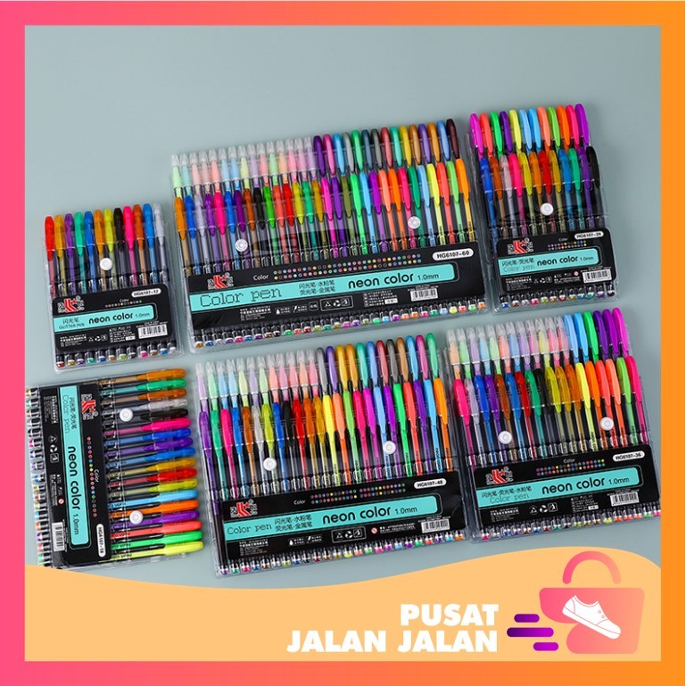 

PJJ - S6076 Pulpen Warna-Warni 12 PCS / Pulpen Warna-Warni Tinta / Pen Gel Color / Colorful Pulpen Gel Ink / Pulpen Gel Glitter