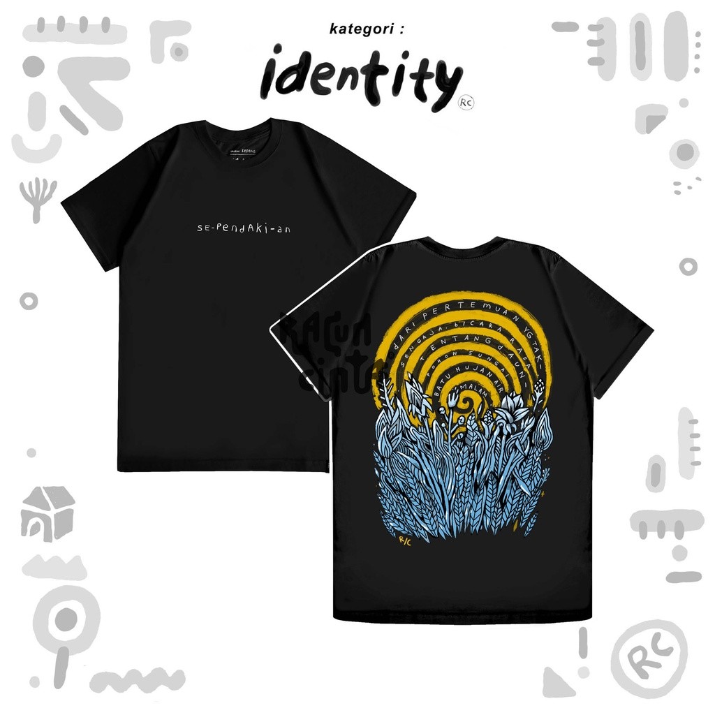 racun cinta - Kaos Hitam Cowok / Pria Mendaki