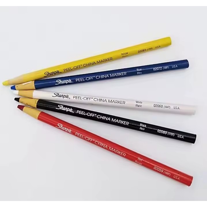 

Pensil Kaca / Marker Sharpie / Pro Peel Off / Penanda Keramik Logam Penebal Hitam Putih Merah