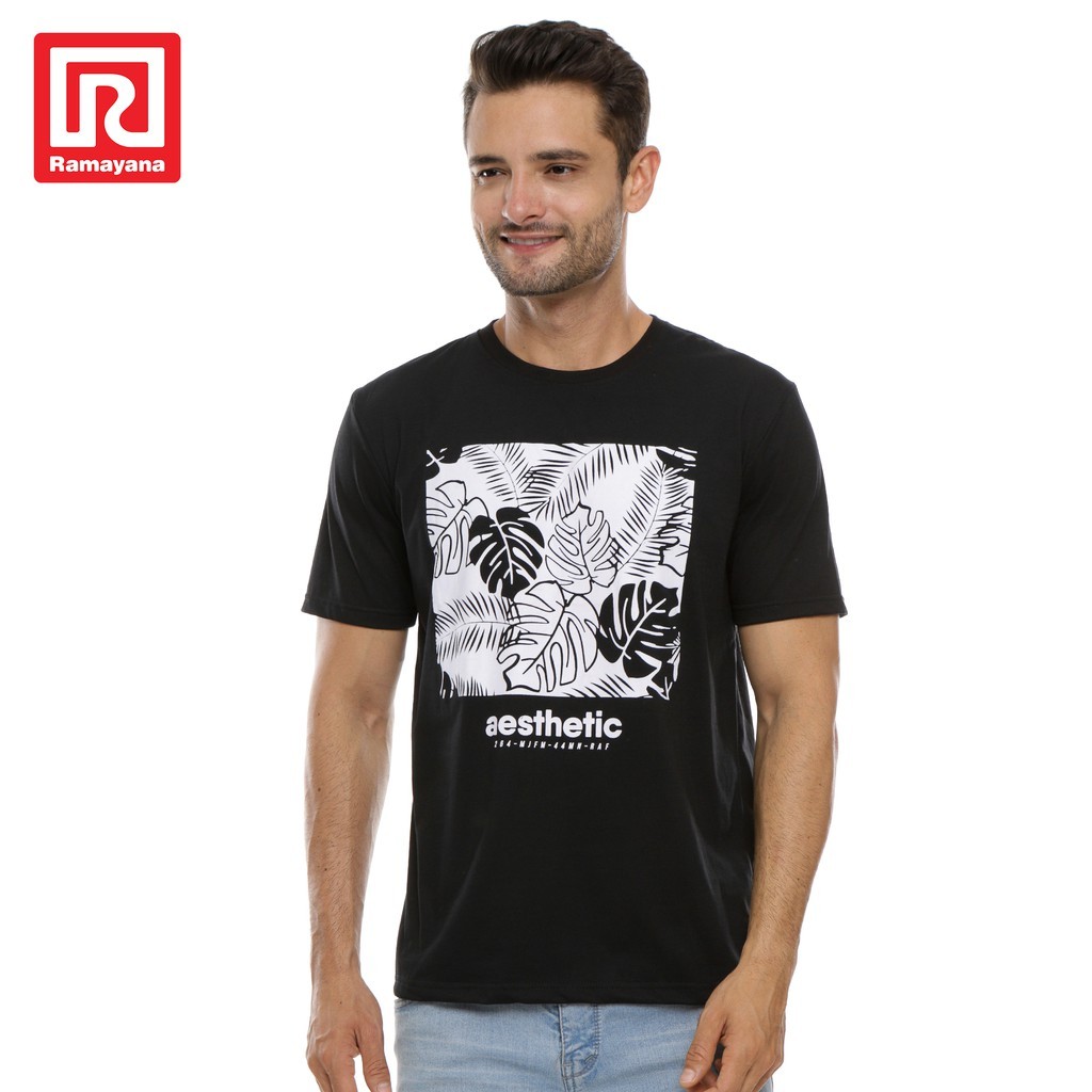 Ramayana - RAF Tshirt Pria Basic Sablon Lengan Pendek raf96