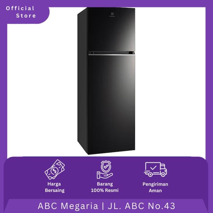 Electrolux Kulkas 2 Pintu Freezer Atas ETB3700KH / ETB3700K-H 341L