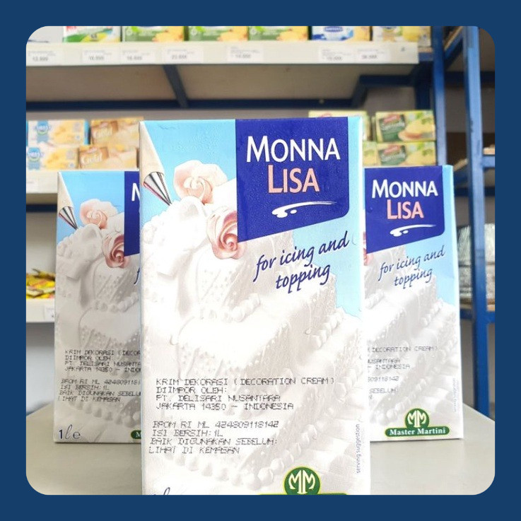 

Monalisa Whipping Cream 1Liter / Monnalisa Whip Cream Cair 1Liter