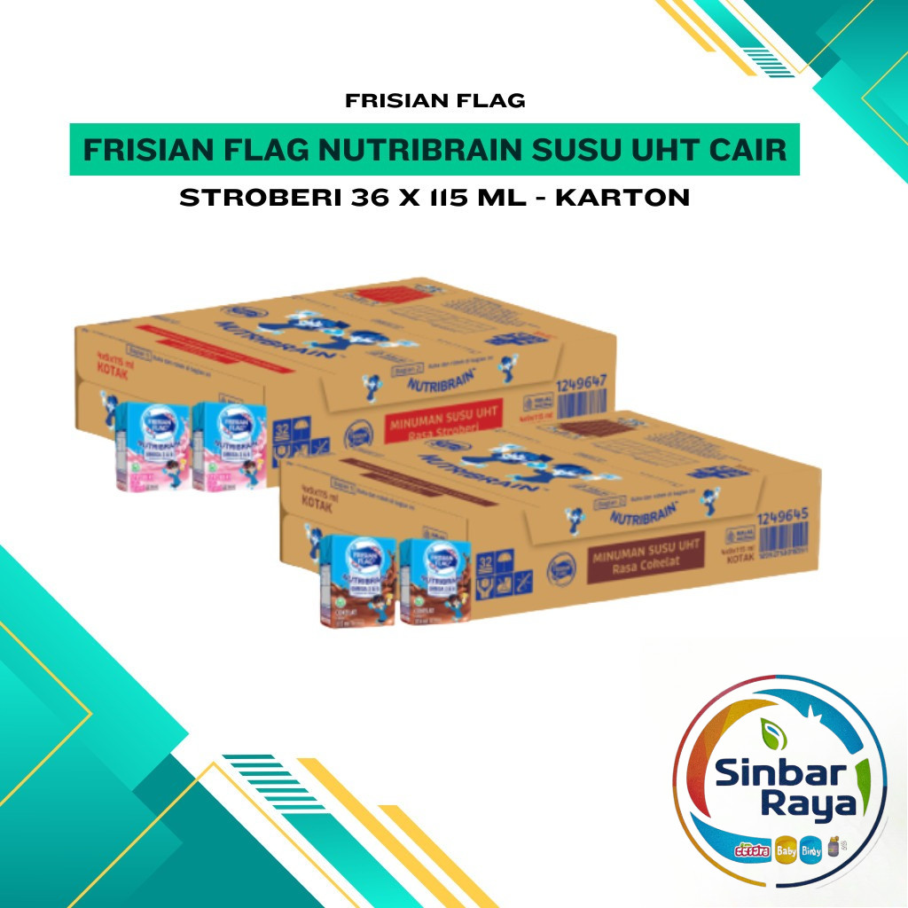 

Susu Frisian Flag Susu UHT Nutribrain Susu Kotak Cair Isi 1 Dus Coklat Stoberi Sinbar Raya