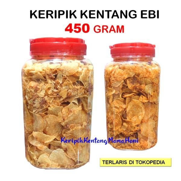 

Keripik Kentang Ebi Bawang Goreng 450 Gram Homemade Gurih - Original - Asin