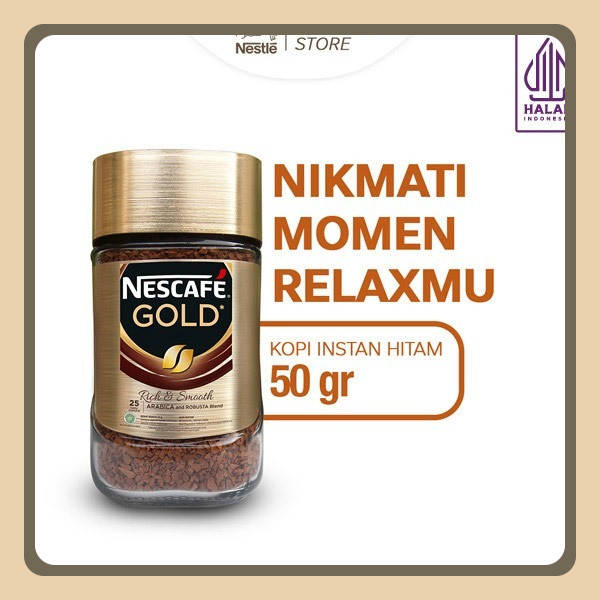 

NESCAFE GOLD Kopi Instan Kopi Hitam Jar 50gr