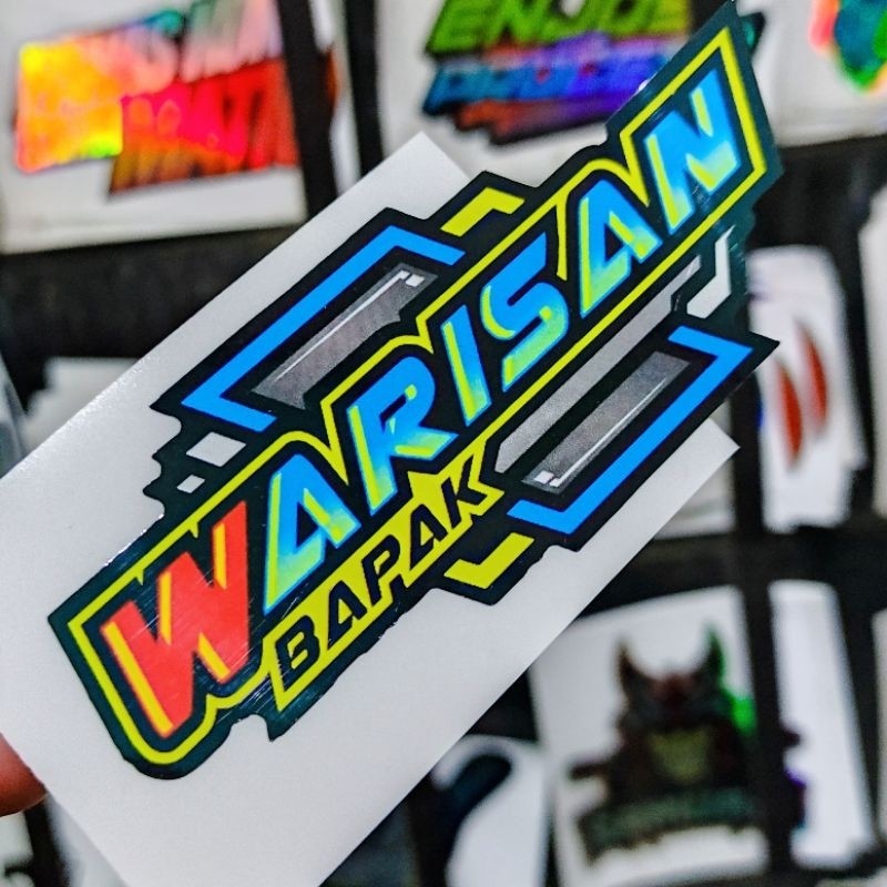 

stiker warisan bapak glossy sudah cutting