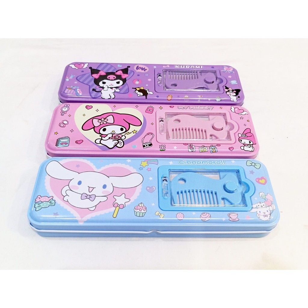 

Kotak pensil/tempat pensil kaleng fancy sanrio sisir cermin xy-5266