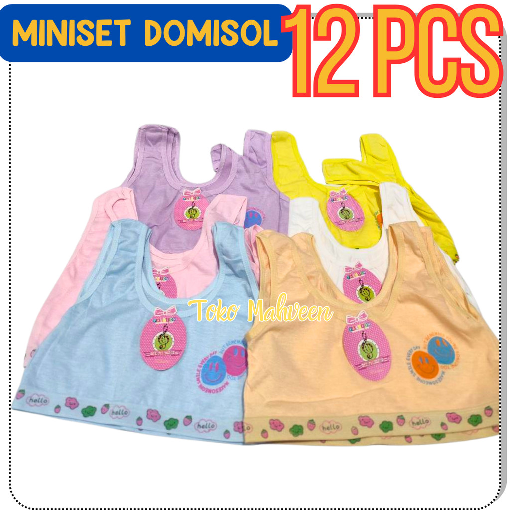 12PCS Bra Mini Remaja Miniset Anak SD SMP Katun Lucu