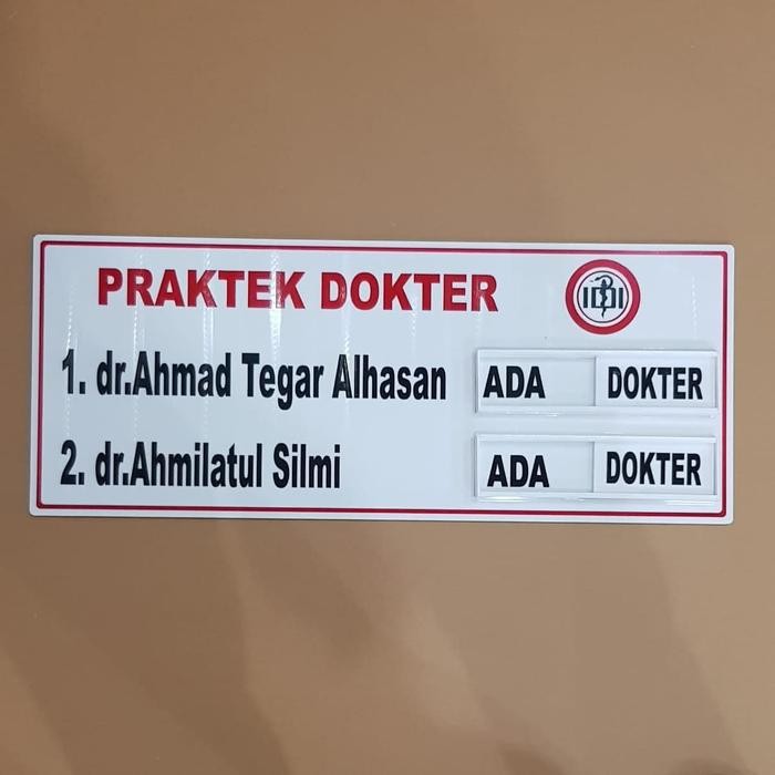 

Acrylic Papan Nama DOKTER / BIDAN