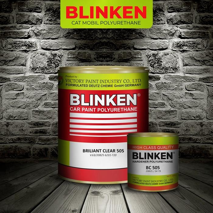 Blinken Polyurethane Briliant Clear Coat 505 dan Hardener - 1 set