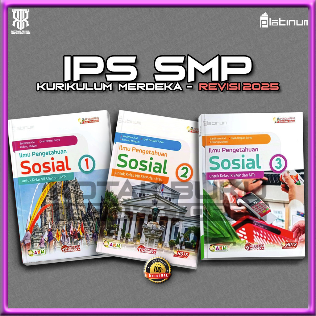 [ TS ] Buku IPS kelas 7 8 9 SMP / Kurikulum Merdeka / IPS SMP / Platinum Tiga Serangkai / Revisi 202