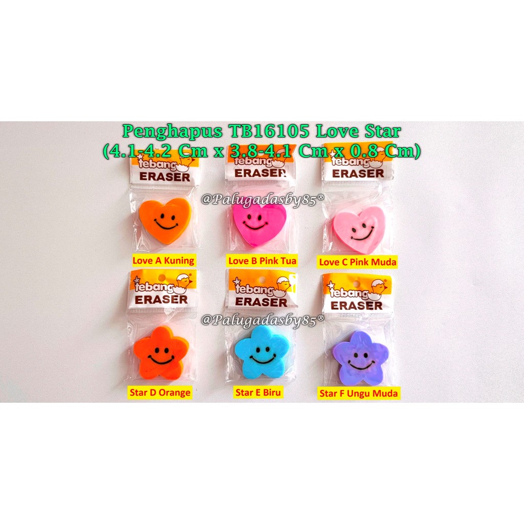 

(1 Biji) Penghapus Love Star / Penghapus Lucu / Penghapus Tebang / Penghapus SBSIMP TB16105 (1 Biji)