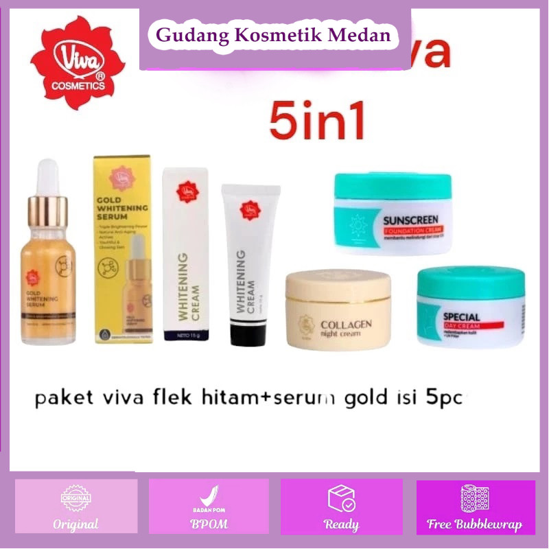 VIVA Paket Anti Flek Noda Hitam | Paket Flek Glowing Serum Viva Bpom