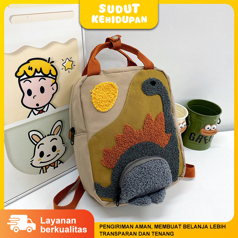 Tas Sekolah Anak Tas Ransel Kartun Dinosaurus Tas Punggung Berkapasitas Besar
