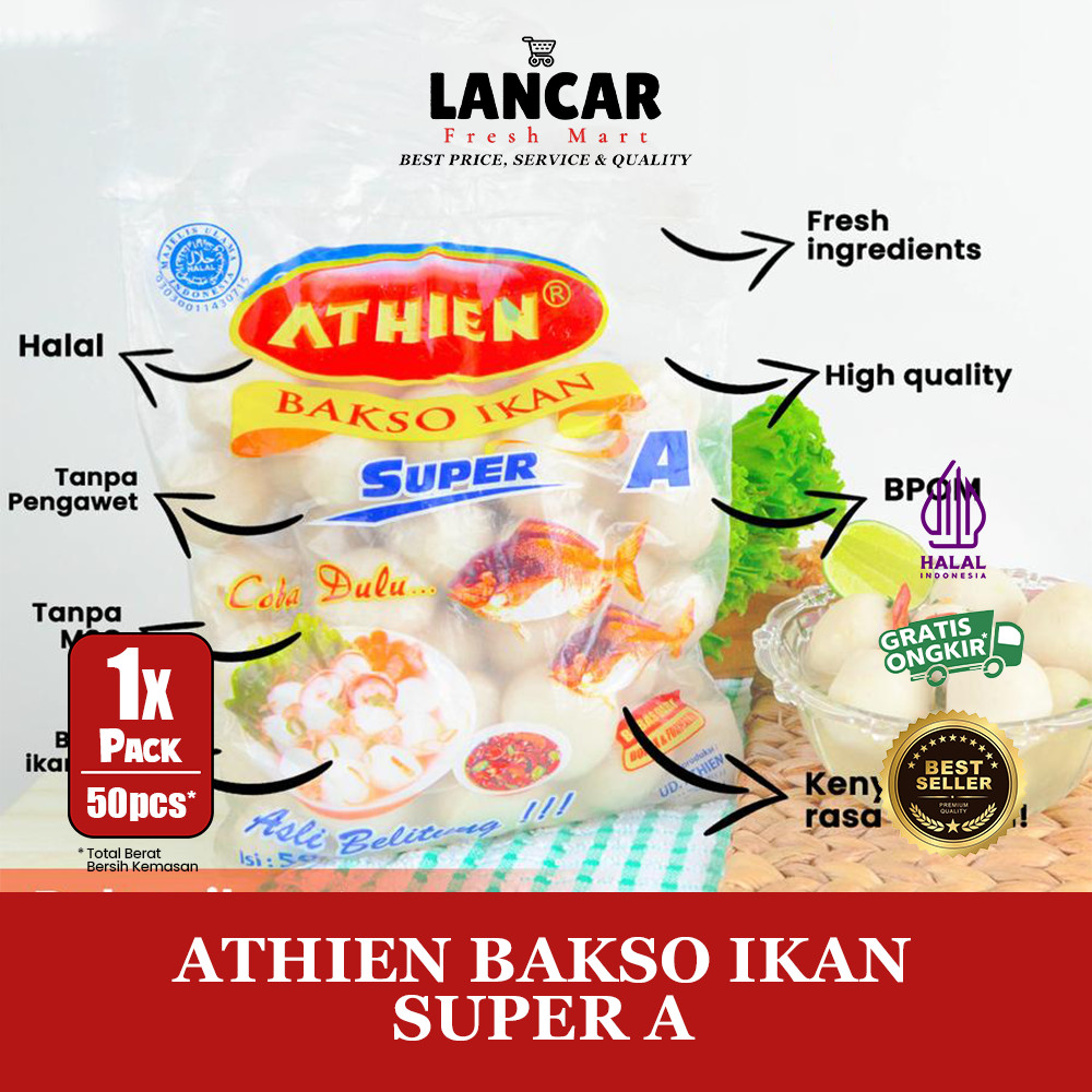

ATHIEN BAKSO IKAN SUPER A ISI 50 PCS