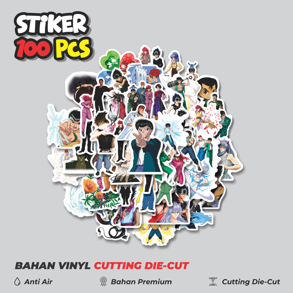 

Terbaru! 50 pcs Sticker Anime Yu Yu Hakusho Sticker Dekorasi Lucu Kreatif untuk Notebook, Skateboard, HP