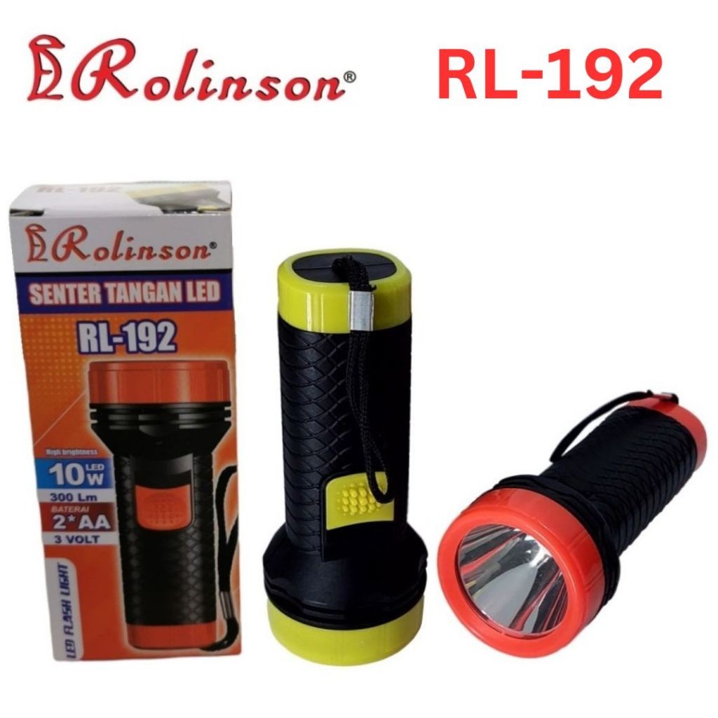 ROLINSON RL-192 Senter tangan LED 10 WATT Baterai AA / Senter Mini - TOKO MAJU BERSAMA