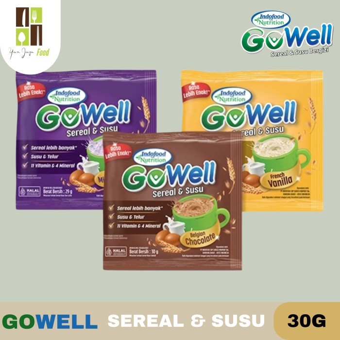 

Gowell Sereal & Susu 30g - 1PCS / Rasa Vanila / Rasa Coklat / Rasa Taro / Minuman Serbuk Sereal / Minuman Sarapan untuk Anak
